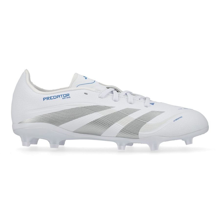 adidas Predator League FG/AG Polar Victory - Blanc/Argenté/Bleu Enfant