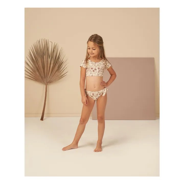 Rylee + Cru Maillot 2 Pièces Anti-UV Fleuri | Ecru