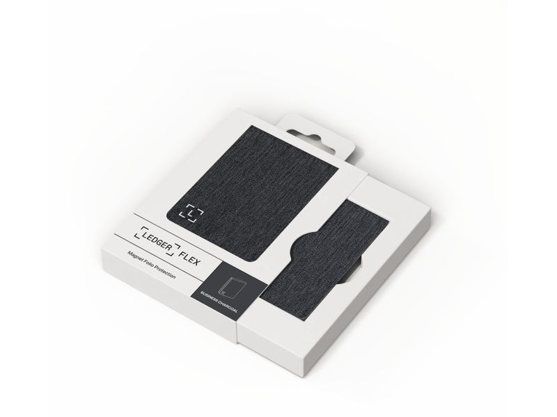 Ledger Flex Magnet Folio Business Charcoal Magnetisches Schutz-Etui für Krypto-Wallets mit Touchscreen