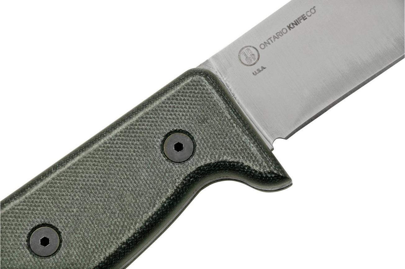 Ontario OKC Black Bird 7503, Satin S35VN, Black Micarta survivalmes, Paul Scheiter design