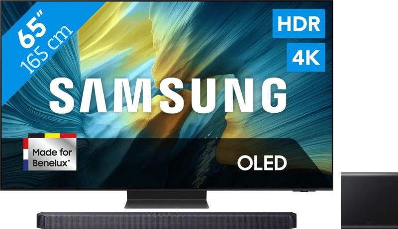 Samsung - 65 OLED S95F - 4K TV - Met Samsung HW-Q930F Soundbar