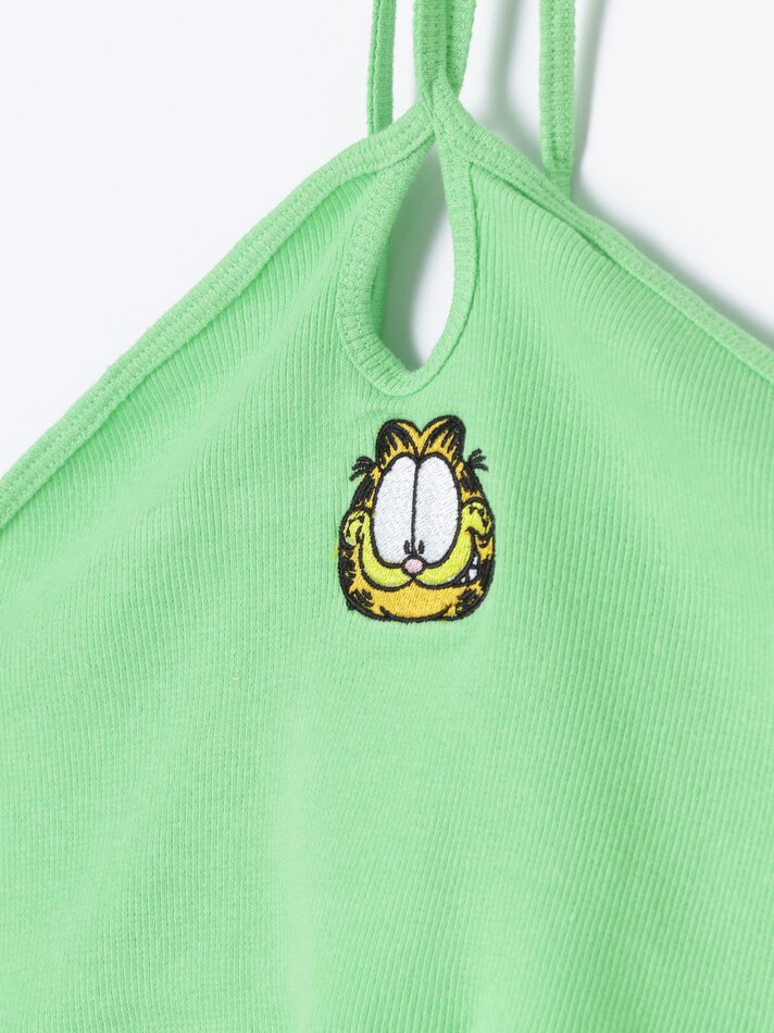 Top Garfield com alças cruzadas - Nickelodeon - Verde