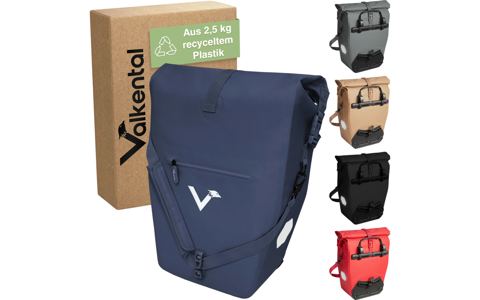 Valkental ValkOcean Gepäckträgertasche 28 Liter beige