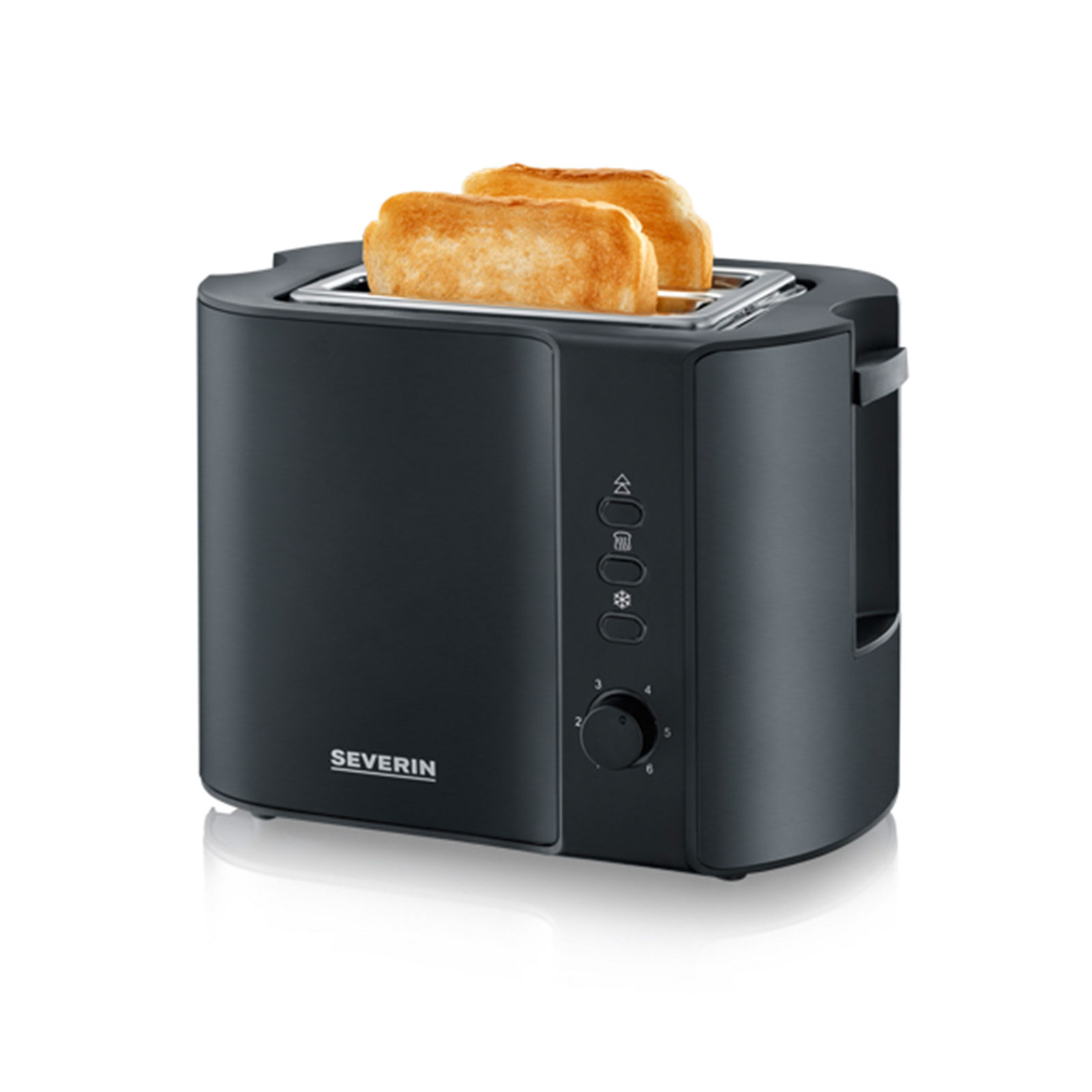 SEVERIN Toaster KA 9552 - schwarz - Edelstahl - 2 Scheiben - 800 W