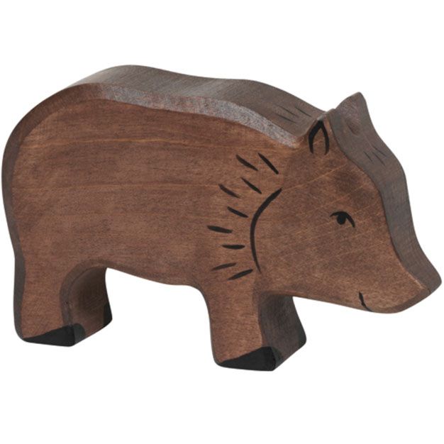Holztiger wild zwijn donkerbruin 12 cm