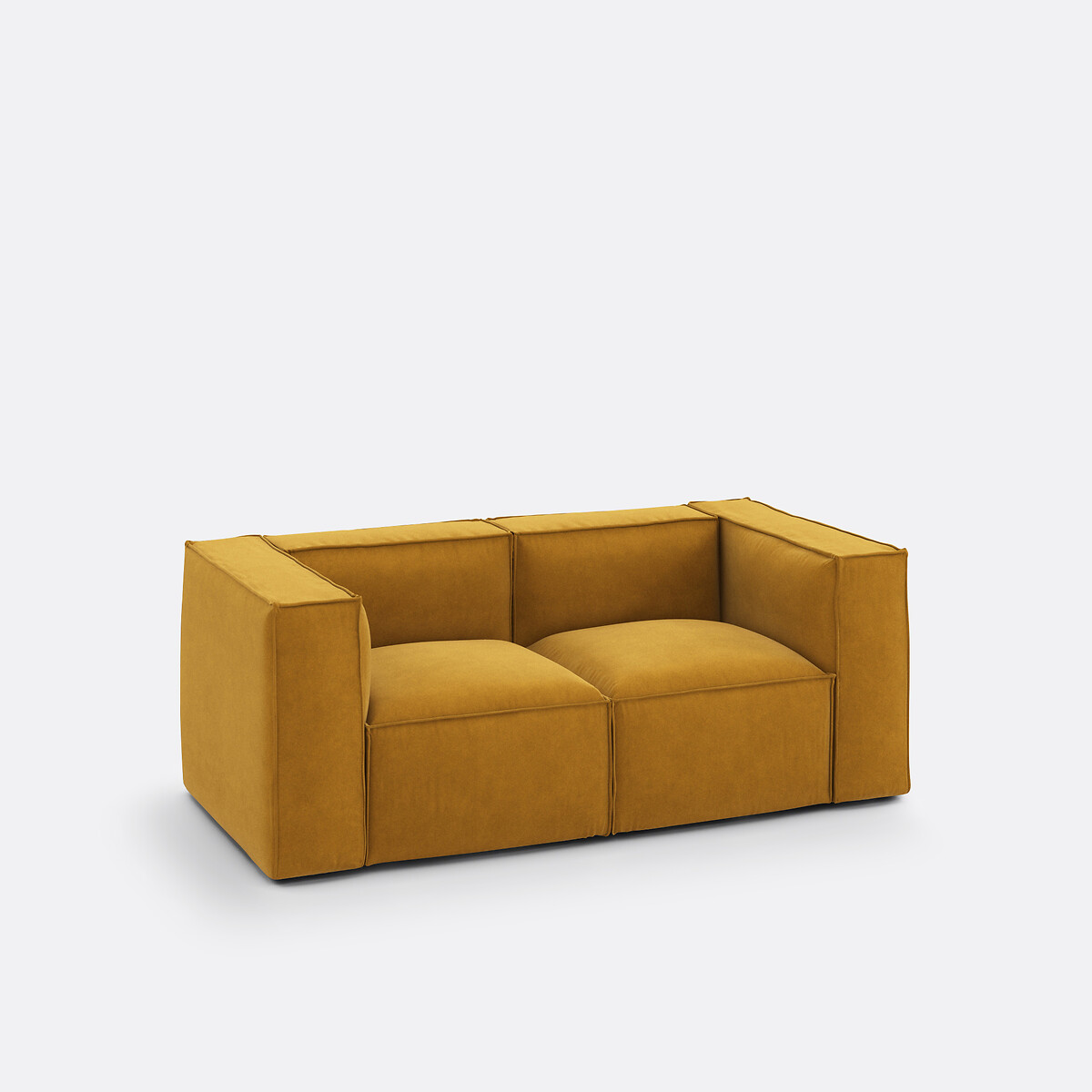 LA REDOUTE INTERIORS<br>Sofá modular de 2 lugares Seven em veludo texturizado