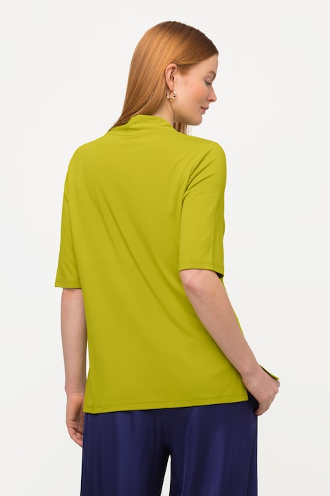 T-Shirt, Kelchkragen, V-Ausschnitt, Halbarm