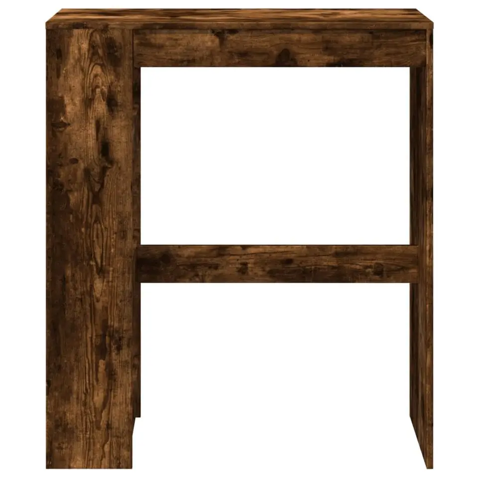 vidaXL - Bartafel met opbergruimte - Gerookt eiken - Bewerkt hout - 90x43 cm