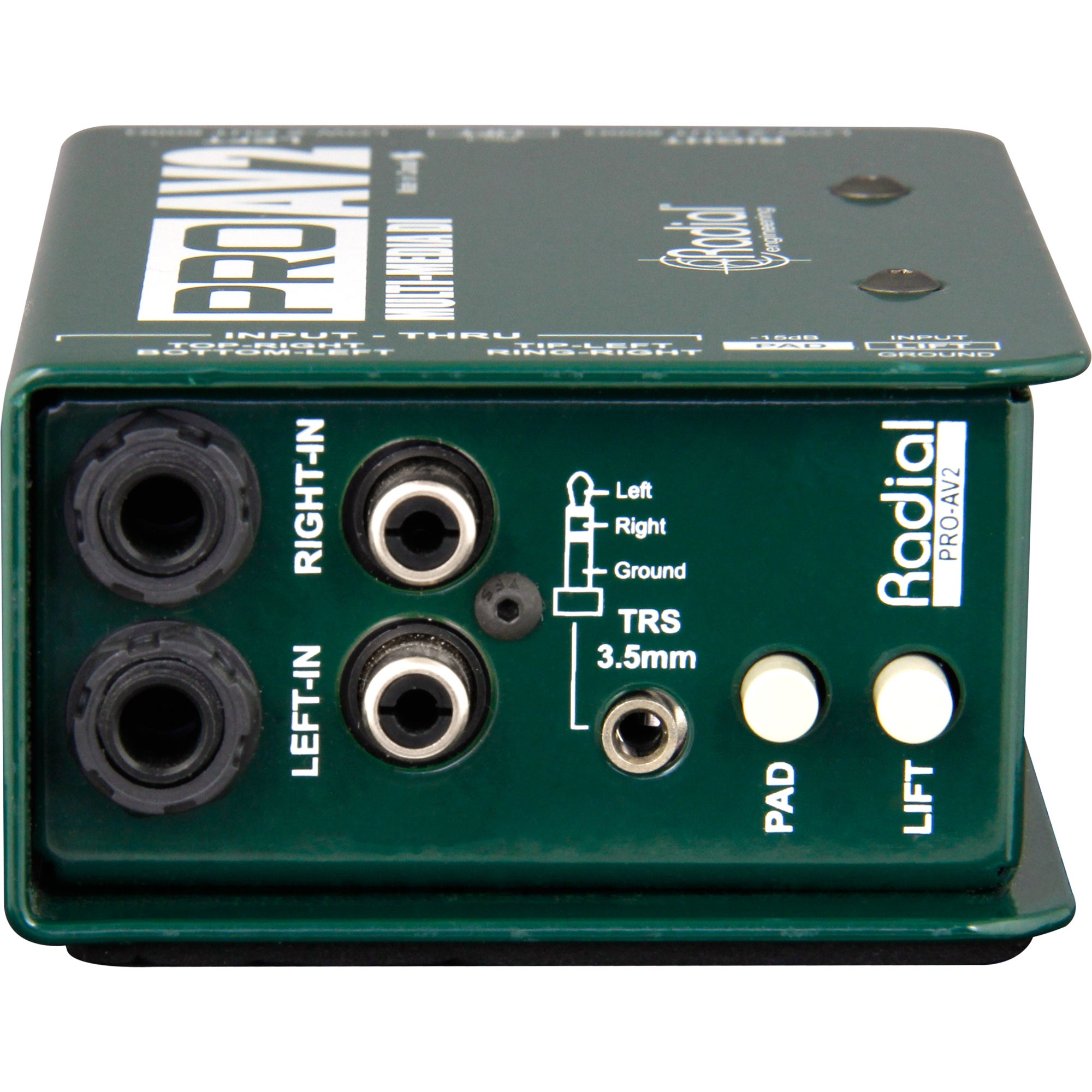 Radial PROAV2 passieve stereo DI box multimedia
