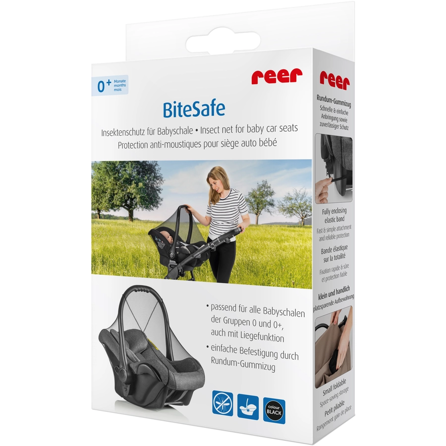 reer BiteSafe Insektenschutz für Babyschale schwarz