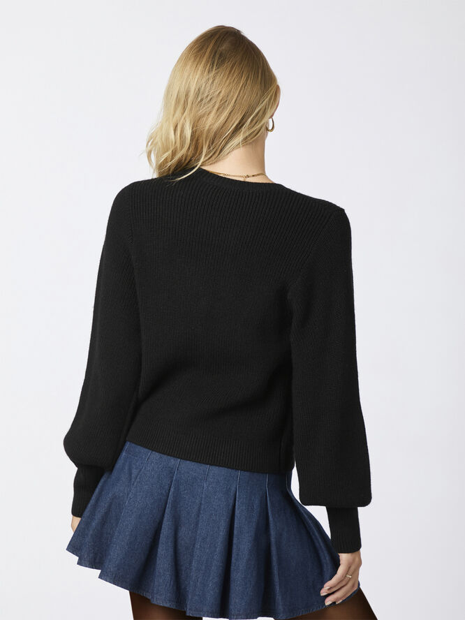 Neo Noir Muscado Knit Cardigan Black