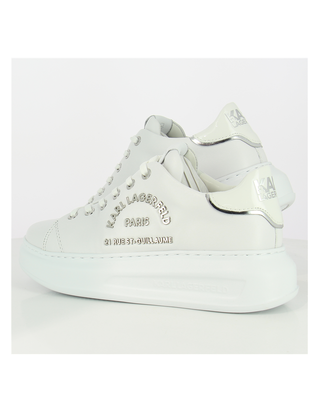 karl lagerfeld Baskets Compensées Femme Kapri Metal Maison Karl Lc Cuir Blanc