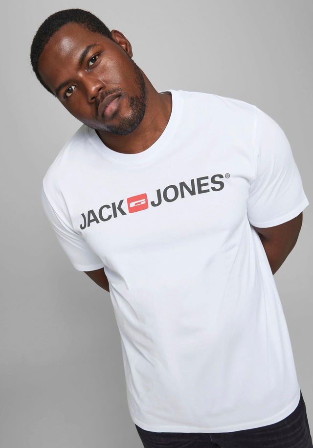 Jack & Jones PlusSize T-Shirt »CORP mit Print und bequemem Rundhals«, bedruckt, modisch, regular fit, Baumwolle, Rundhals