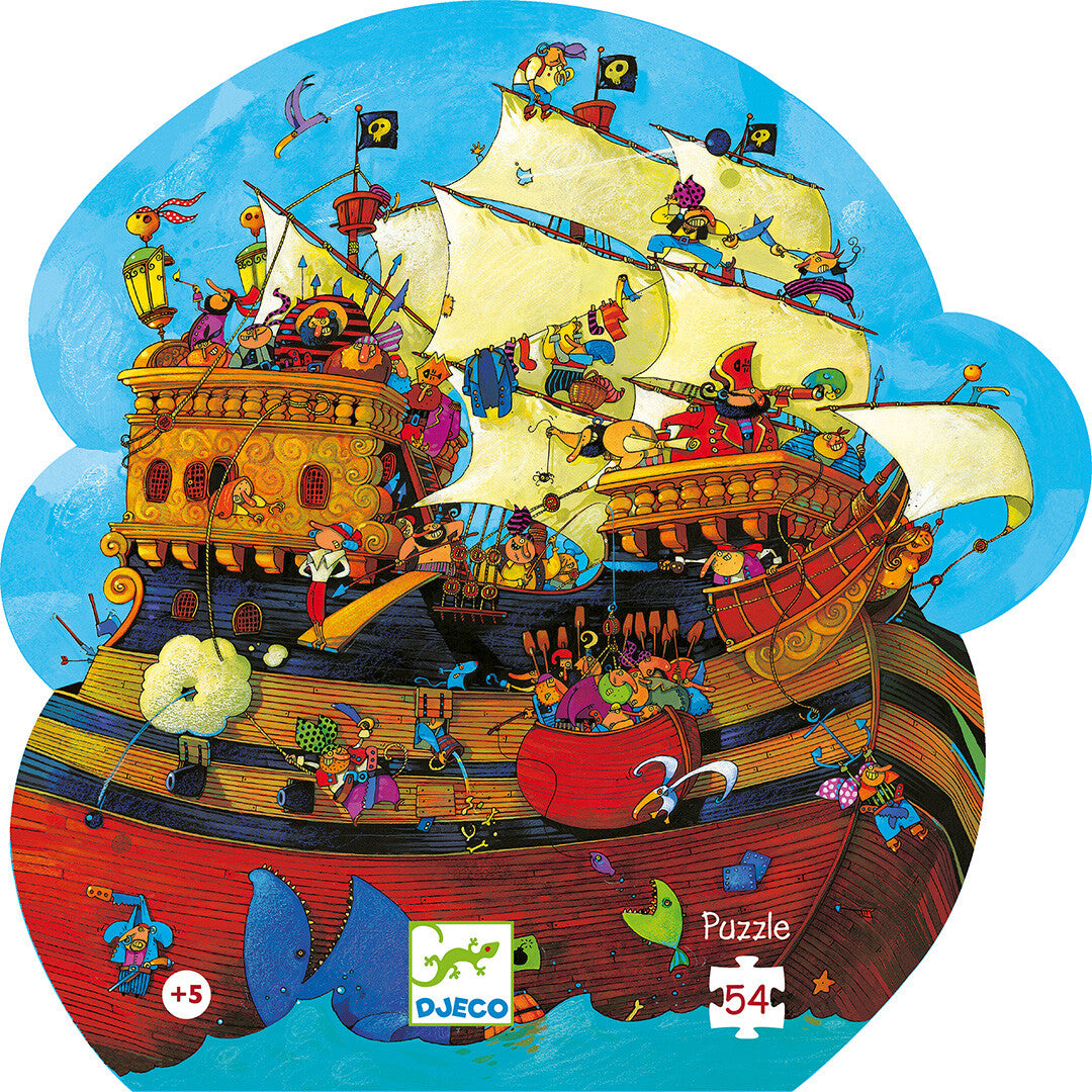Djeco vloerpuzzel het piratenschip van roodbaard (54st) DJ07241