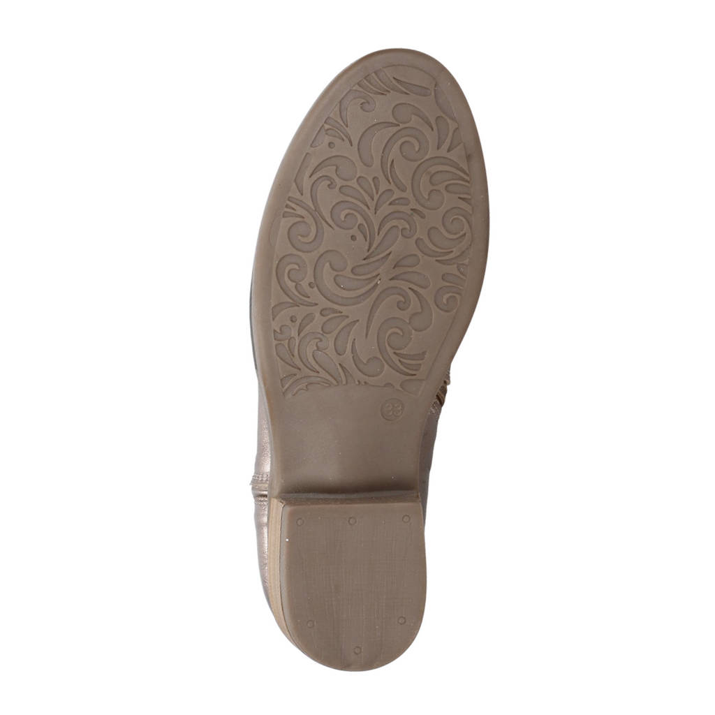 Gattino leren cowboylaarzen brons metallic