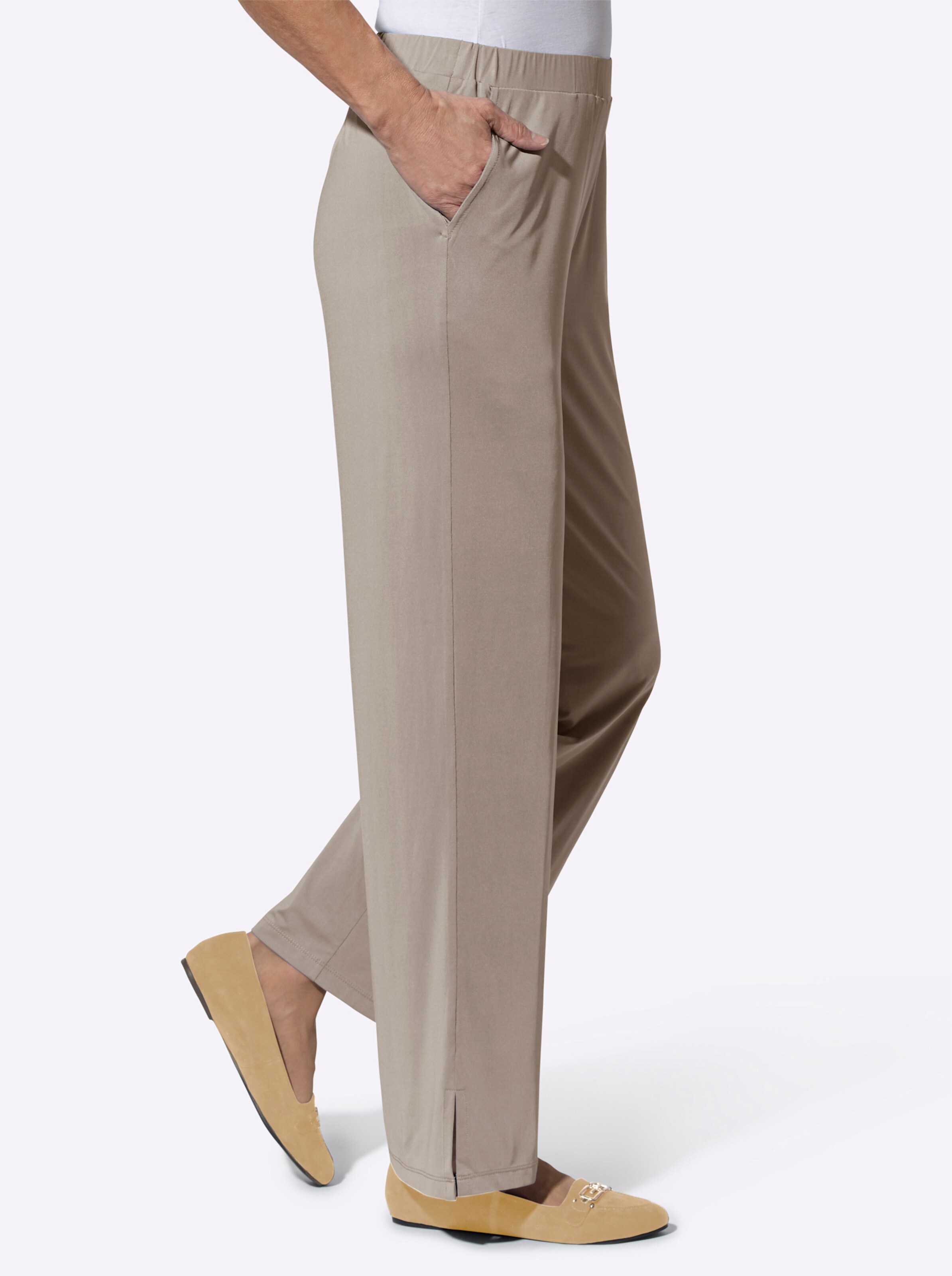 Jerseyhose in sesam