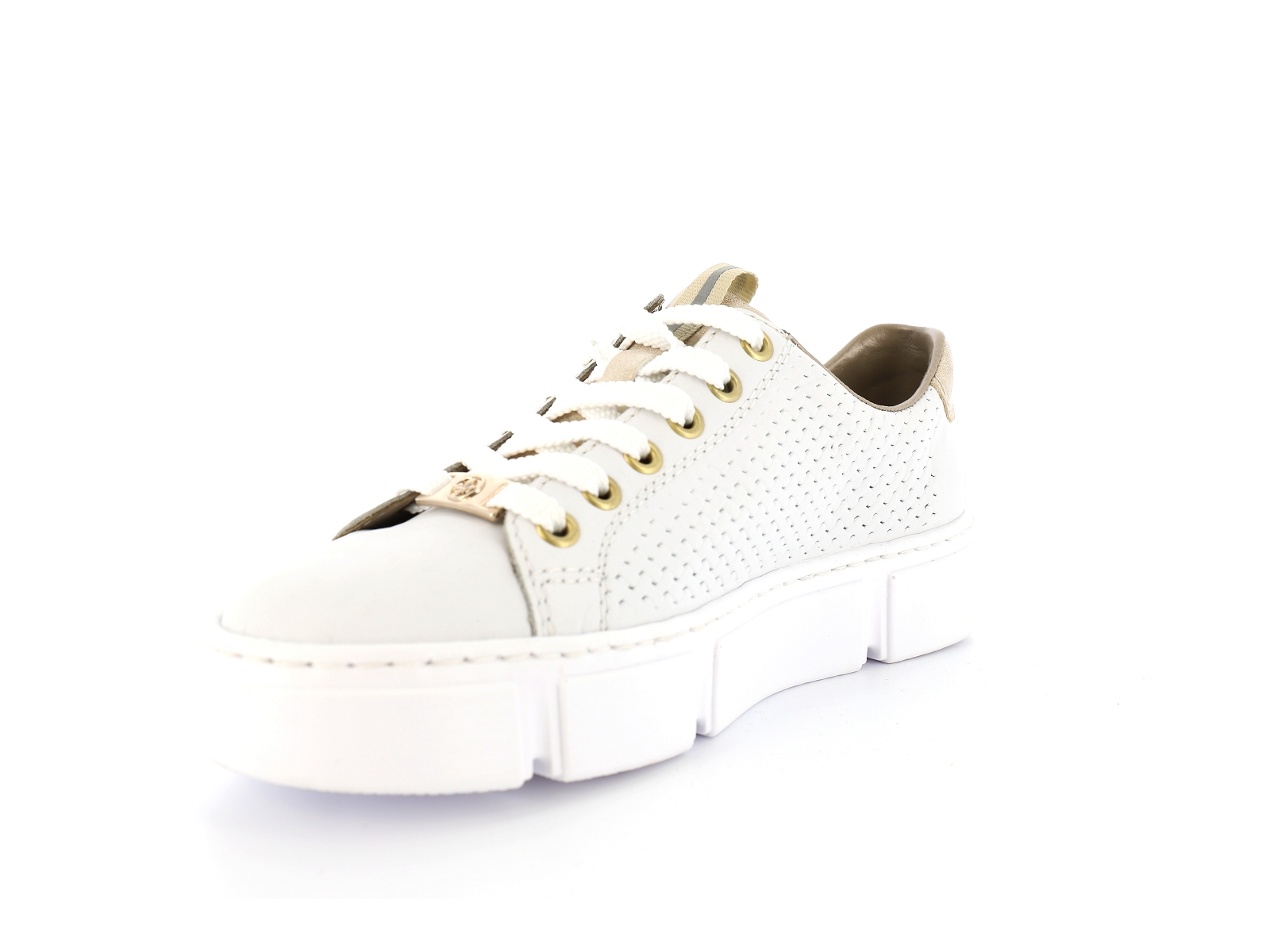 Rieker-N5932 Cuir Blanc