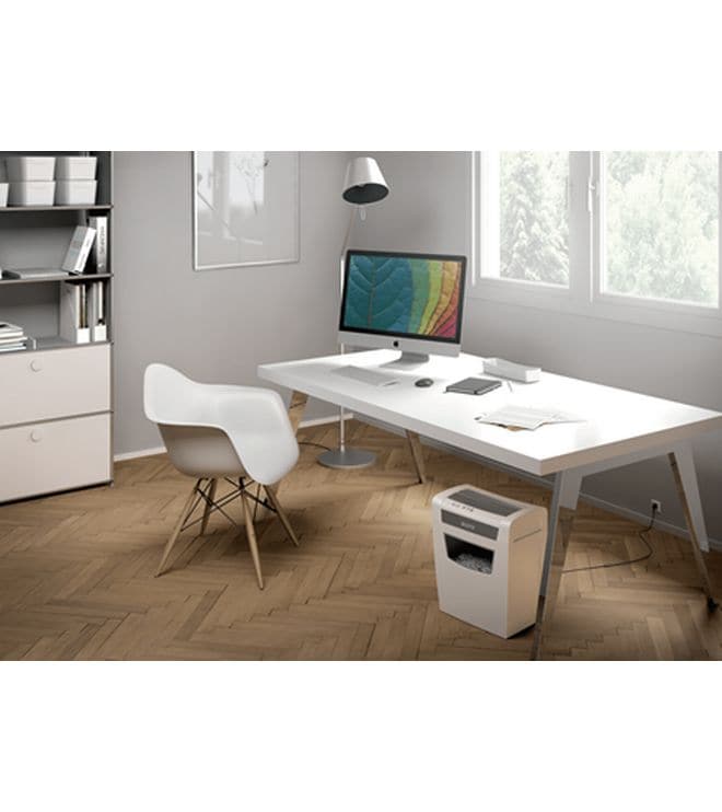 Leitz Bürogeräte Aktenvernichter IQ Home Office, P-4, bis z Manueller Dokumentenvernichter mit Partikelschnitt für die sichere Vernichtung vertraulicher Unterlagen