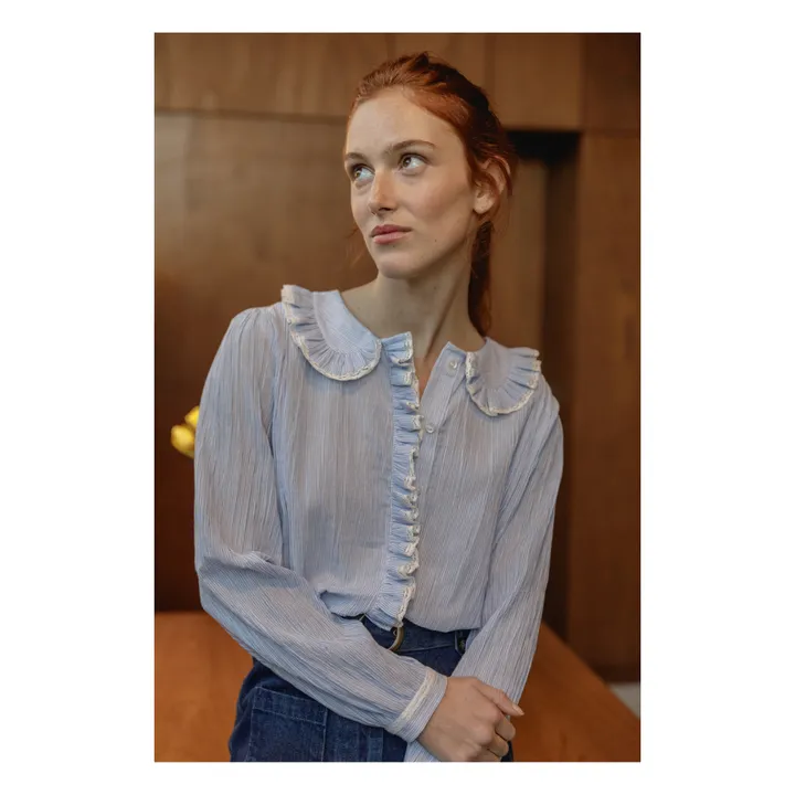 Emile et Ida Blouse Zobida Rayures - Collection Femme | Bleu