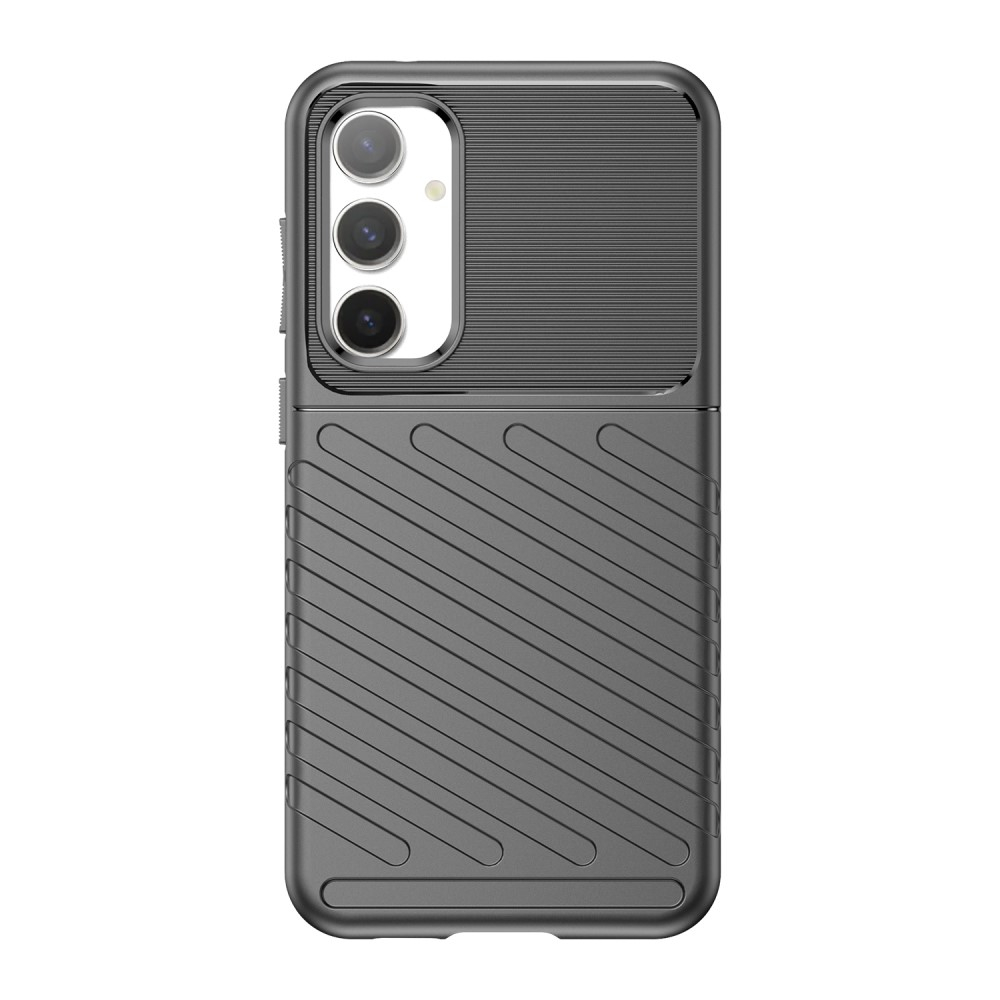 Samsung Galaxy S23 FE Gummi Case Schutzhülle Grip Design - Schwarz