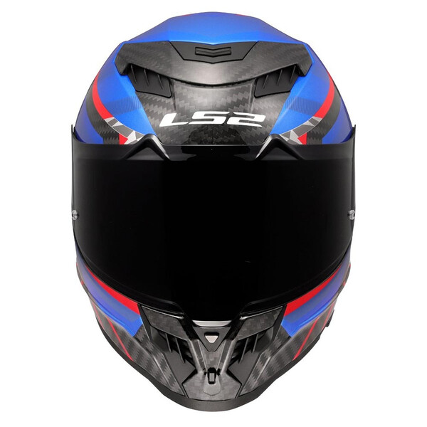 LS2 - Casque FF807 Dragon Trax Carbone / Bleu / Rouge / Brillant