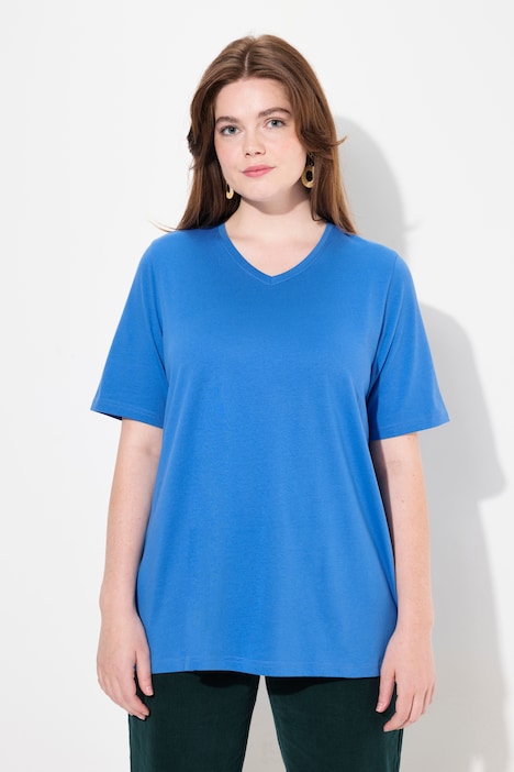 T-Shirts, 2er-Pack, V-Ausschnitt, Halbarm, Biobaumwolle