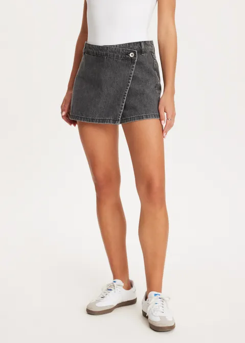 Denim skort zwart (ZW.USED)
