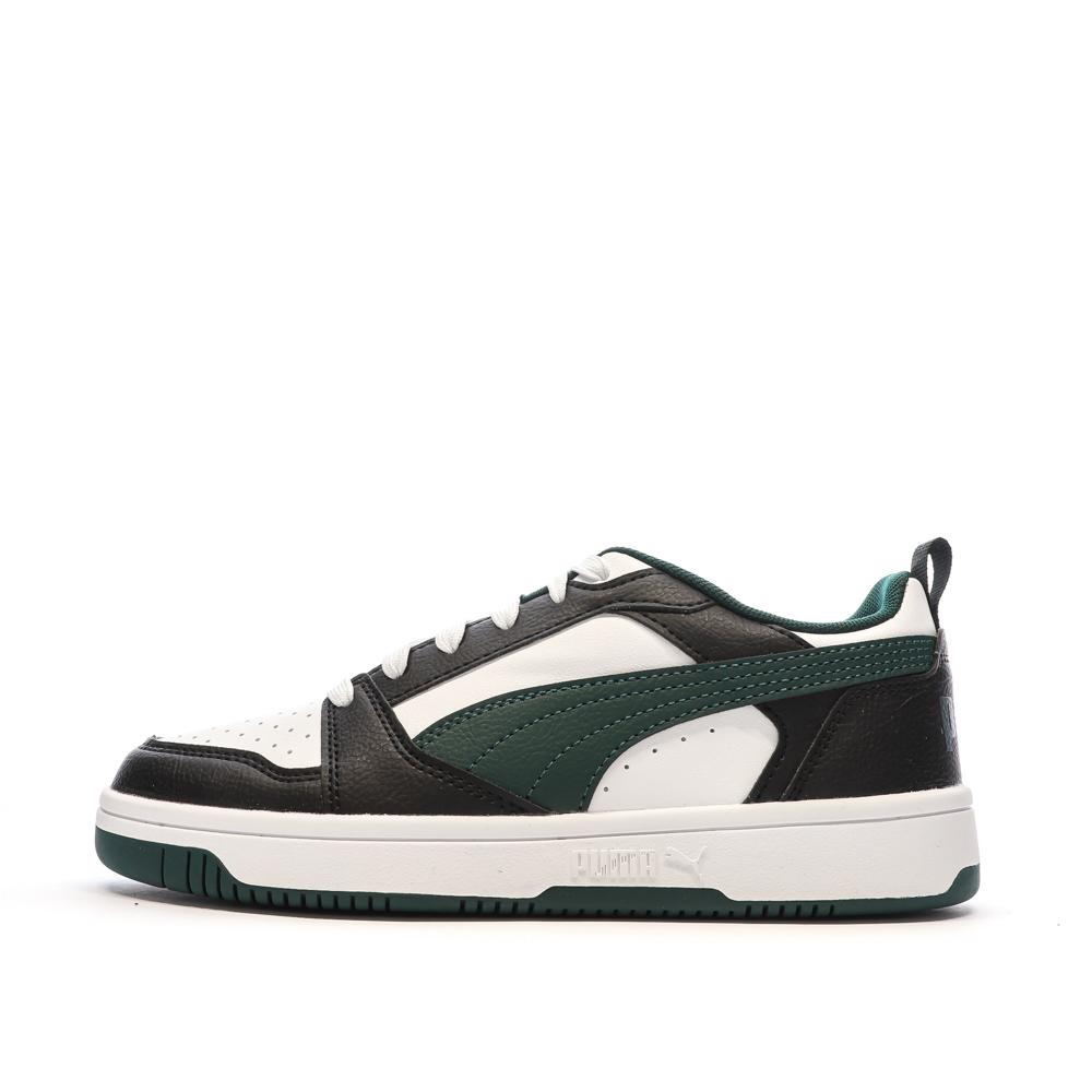 Puma Baskets Noires/Vertes/Blanches Garçon Puma Rebound