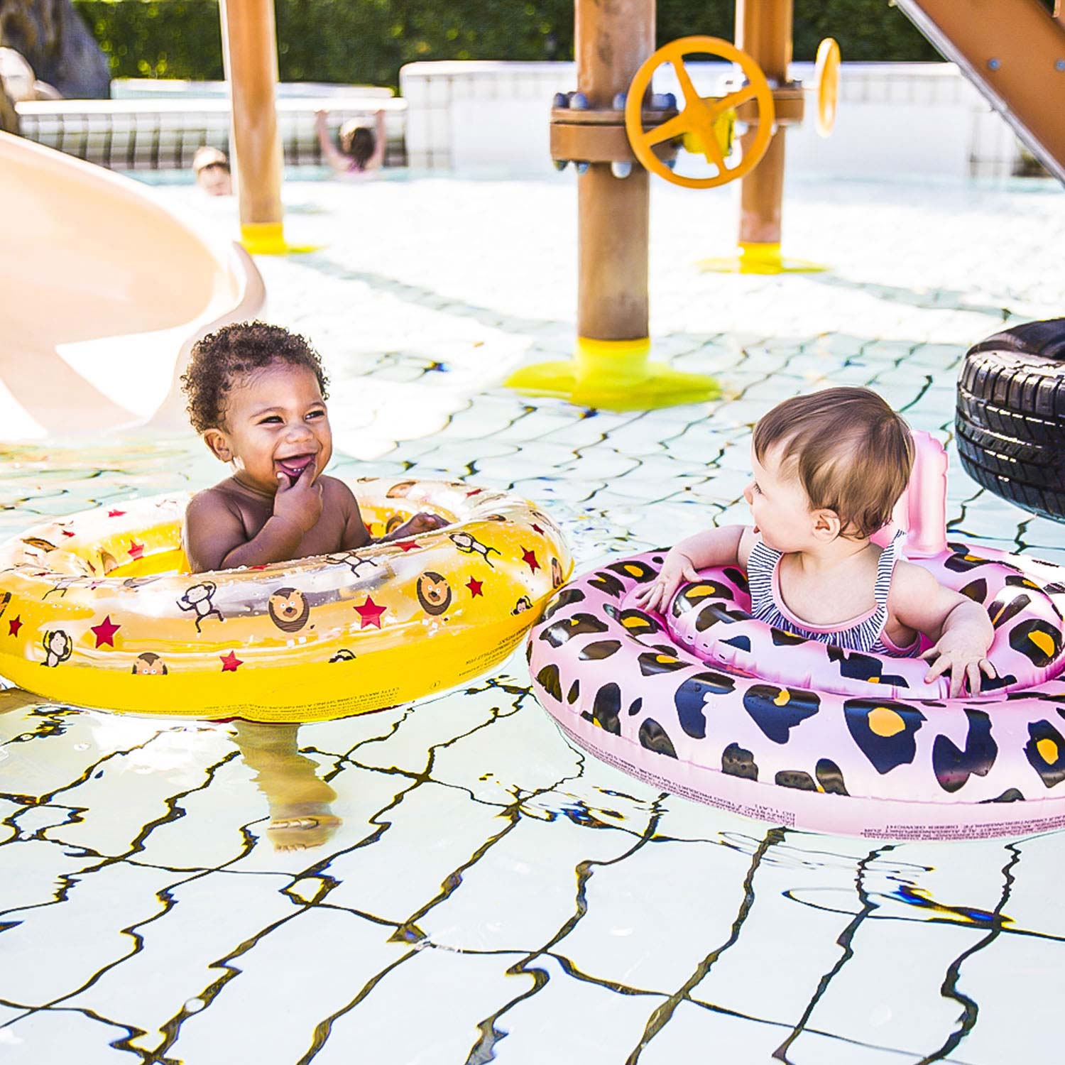 Swim Essentials Baby Zwemzitje Roze Luipaard, 0-1 jaar