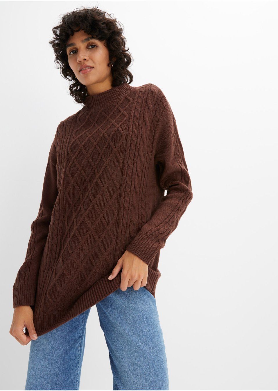 Pull oversize avec col montant