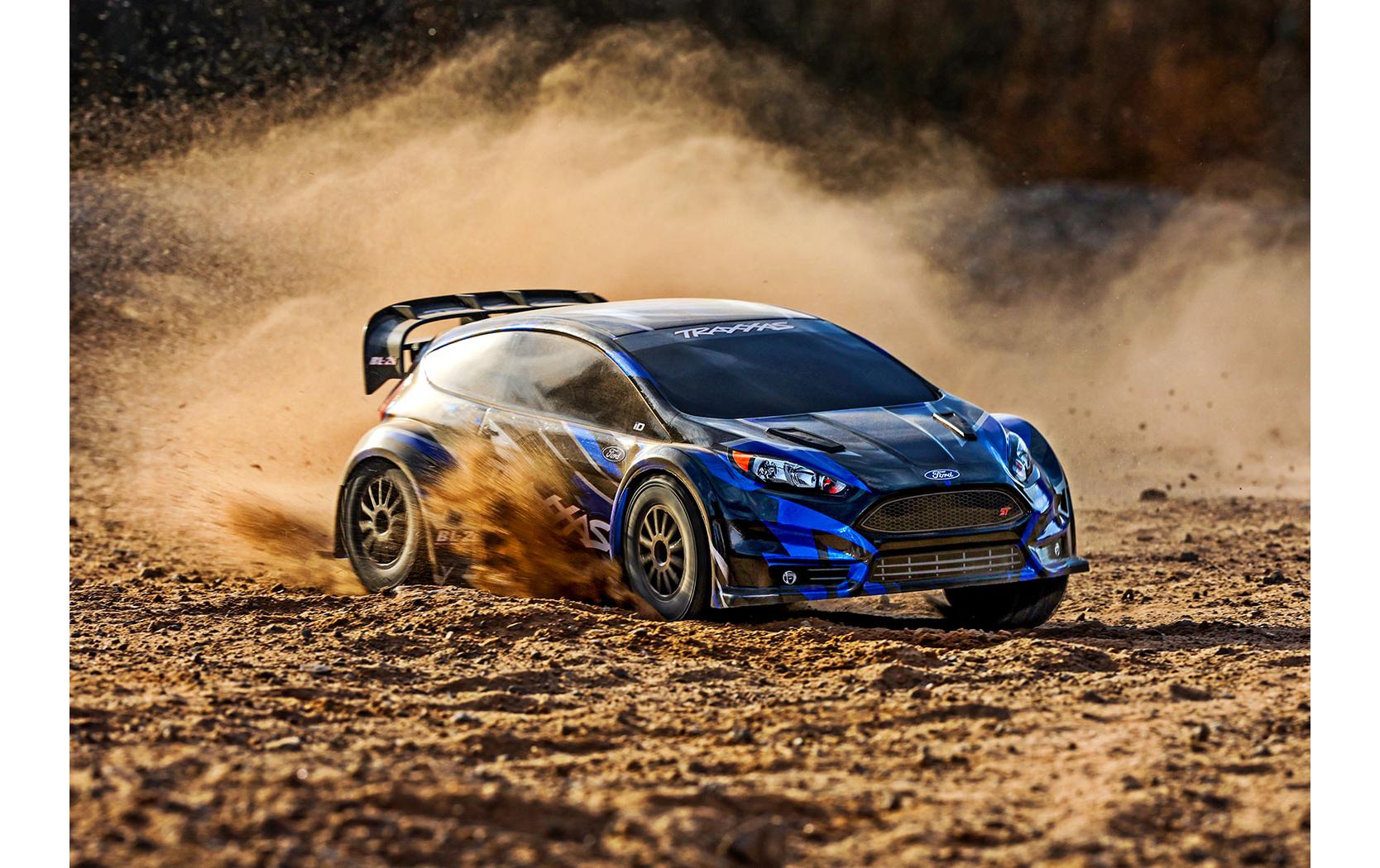 Rally Ford Fiesta ST BL-2S 4WD Blau, ARTR, 1:10<br>Robustes RC Rallyauto mit Brushless Antrieb