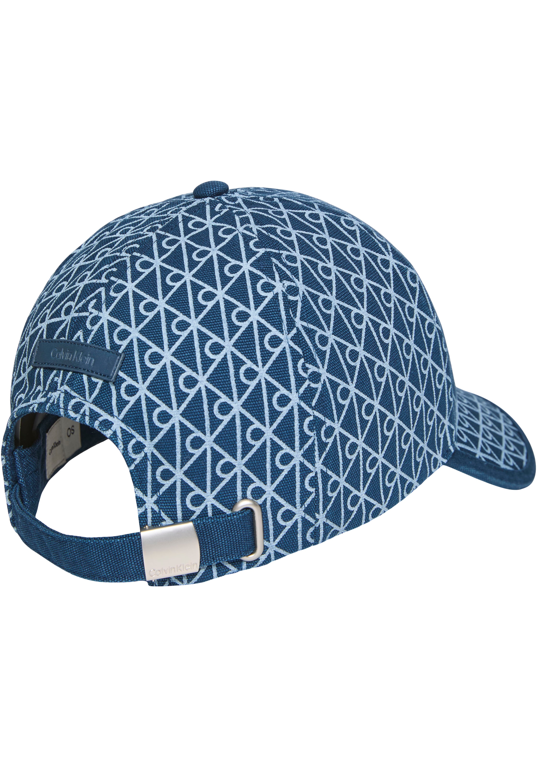 Calvin Klein Baseball Cap »EMBLEM PRINT w LEATHER PATCH CAP« Mit festem Schirm