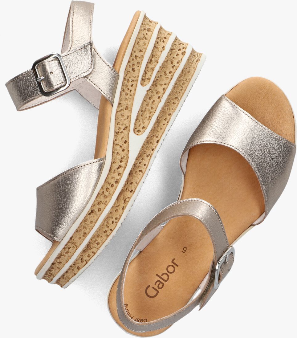 zilveren gabor sandalen met hak 651