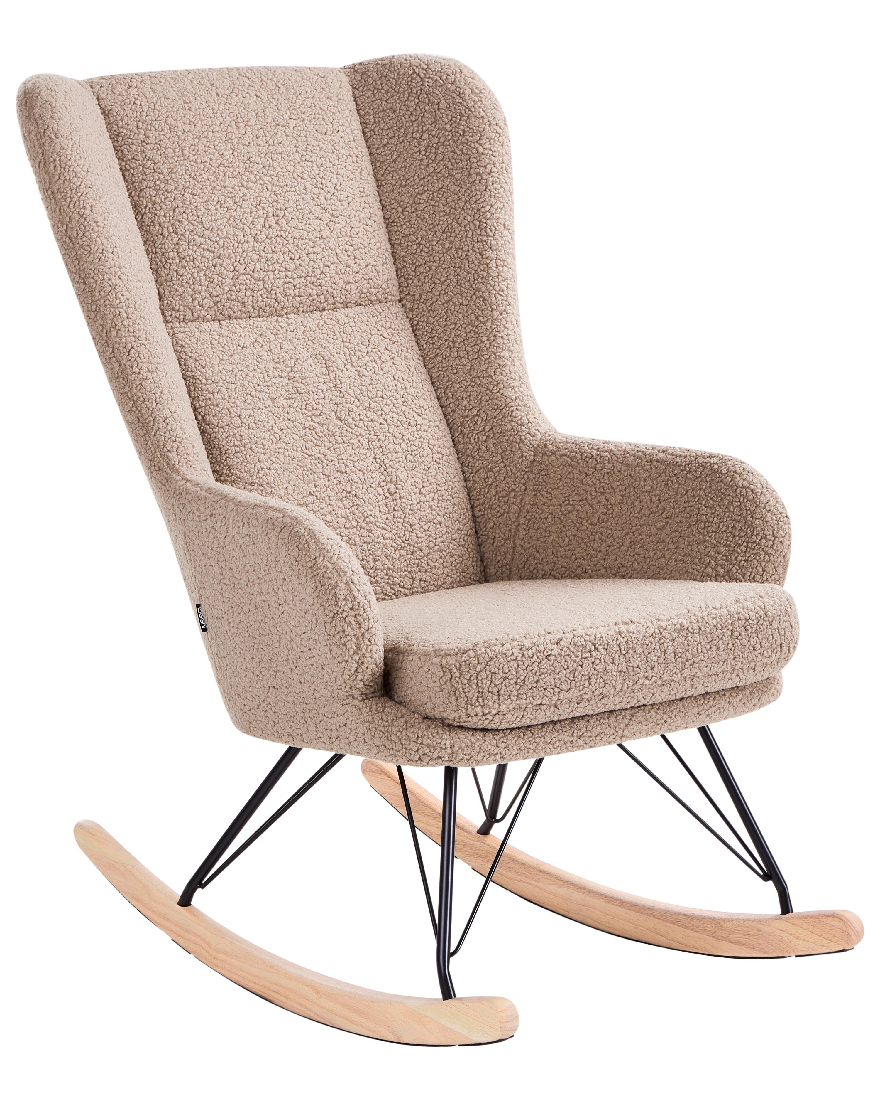 Schommelstoel LUOMA Bouclé Beige