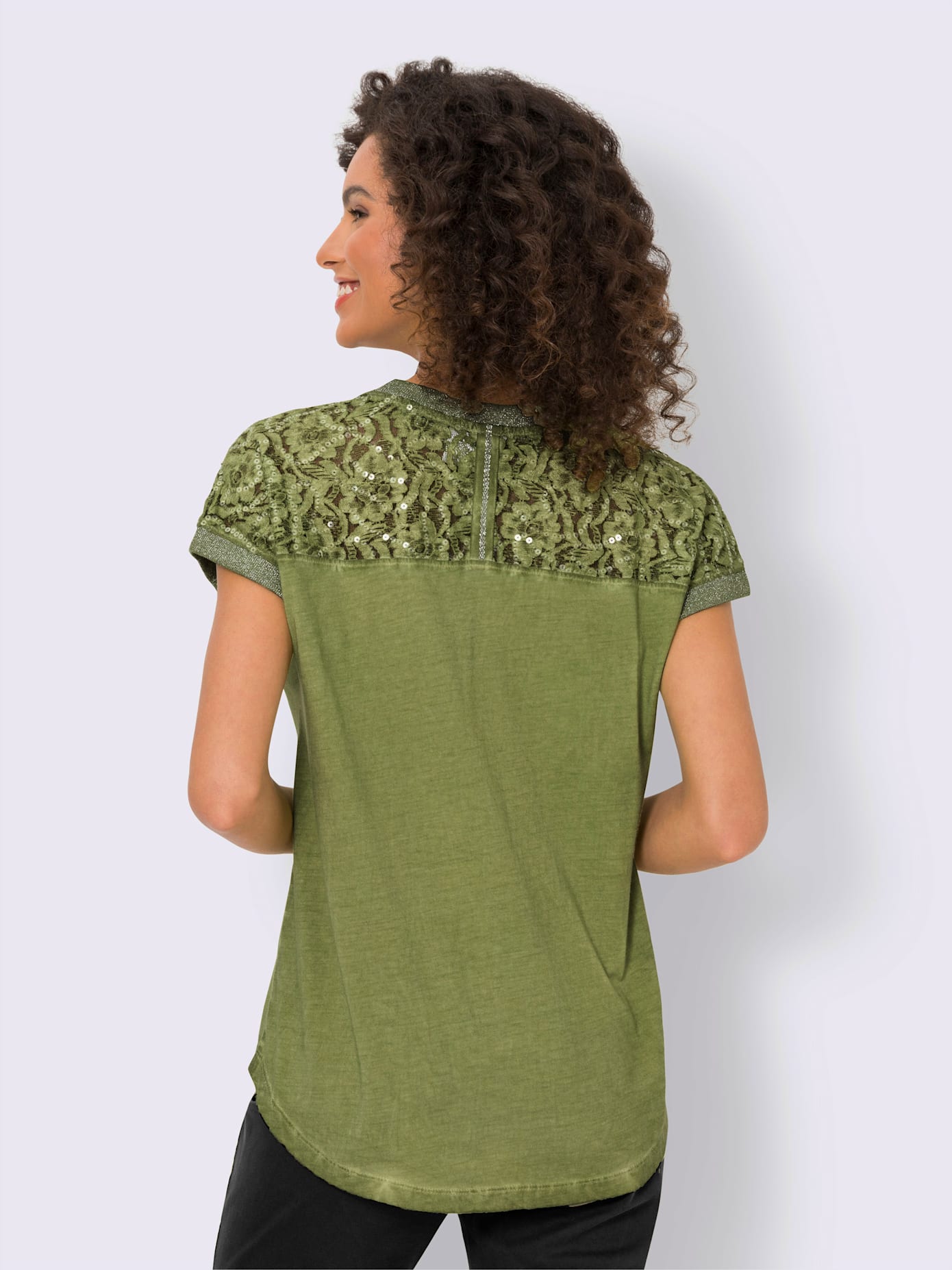T-shirt imprimé feuille brillant