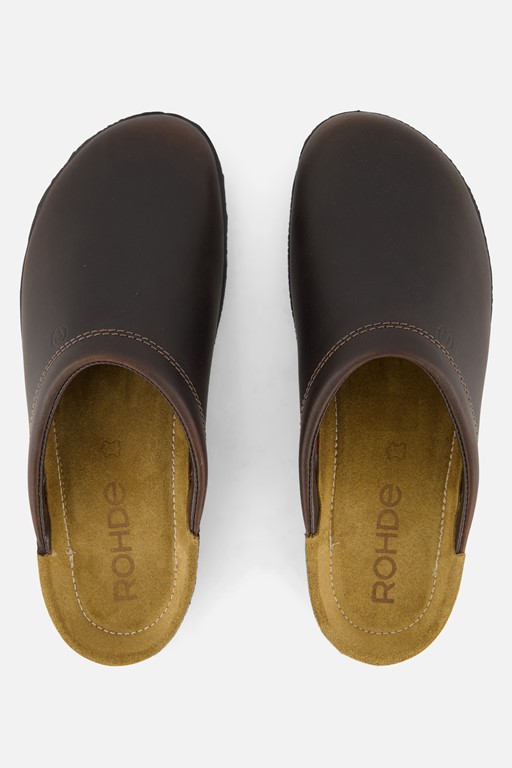 Rohde Pantoffels bruin Leer