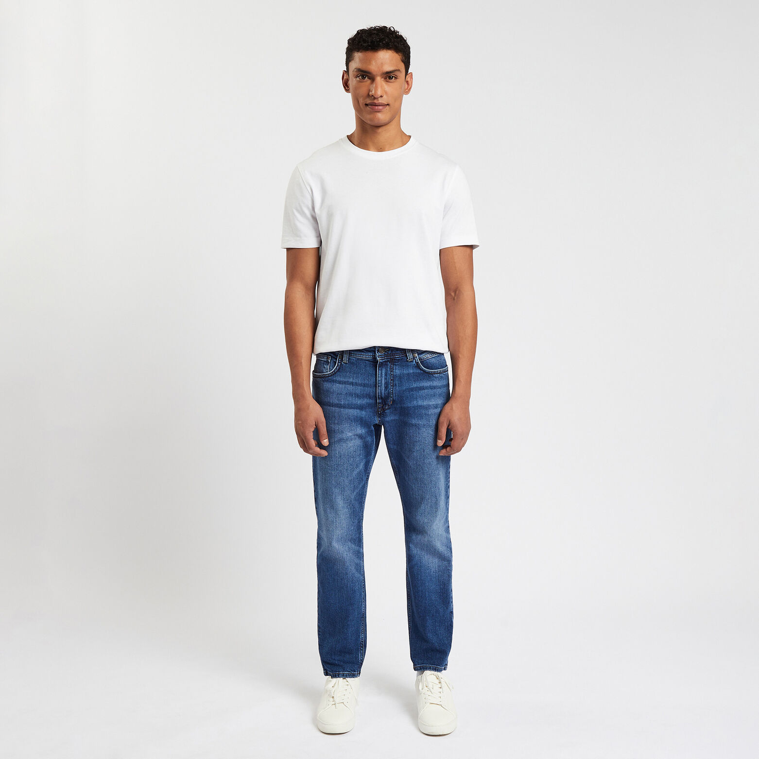 Jean straight 3 longueurs Bleu