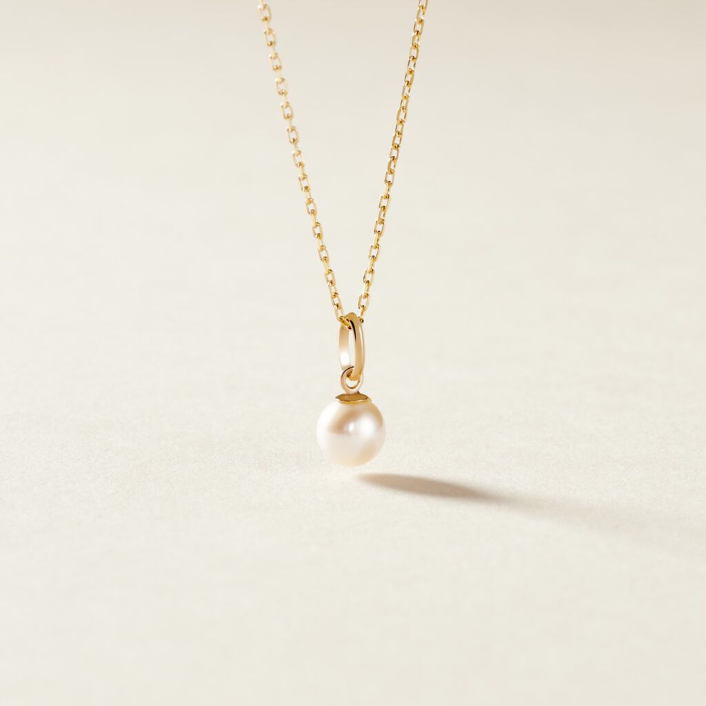 Pendentif Lenonie Or Jaune Perle De Culture