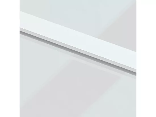 Porte coulissante blanc 90x205 cm verre trempé aluminium