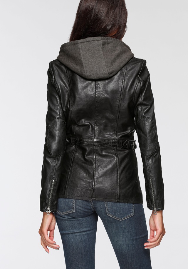 Mauritius Lederjacke »Adelyn« mit Kapuze 2-in-1-Lederjacke