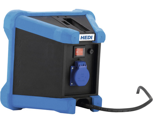 HEDI LEDCUBE IP54 met noodverlichtingsfunctie BxHxD 273x256x163 mm blauw/zwart
