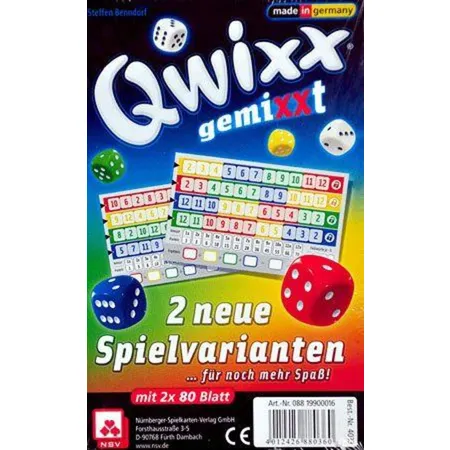 Nürnberger Spielkarten Qwixx - gemixxt - Ersatzblöcke (2er)