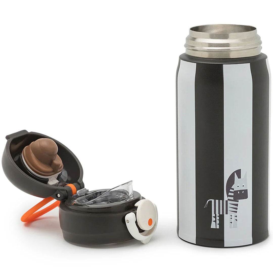 Noui noui rvs thermosfles - zebra - 350 ml
