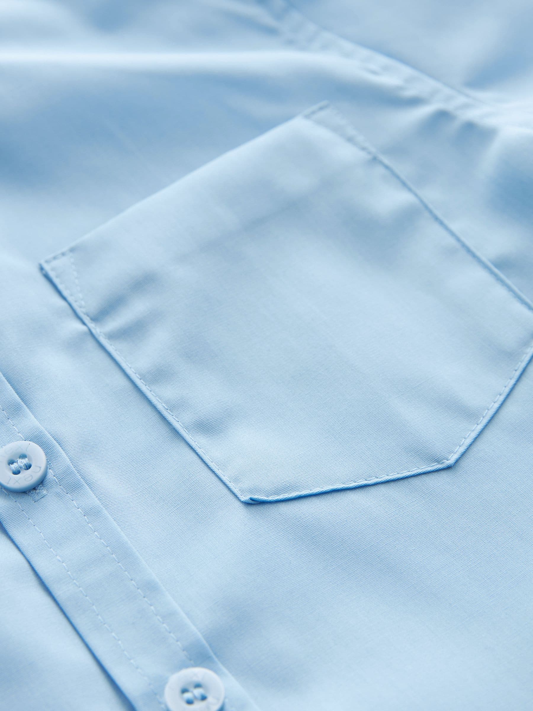 Blauw - Verpakking van 2 schooloverhemden met korte mouwen (3-17jr)