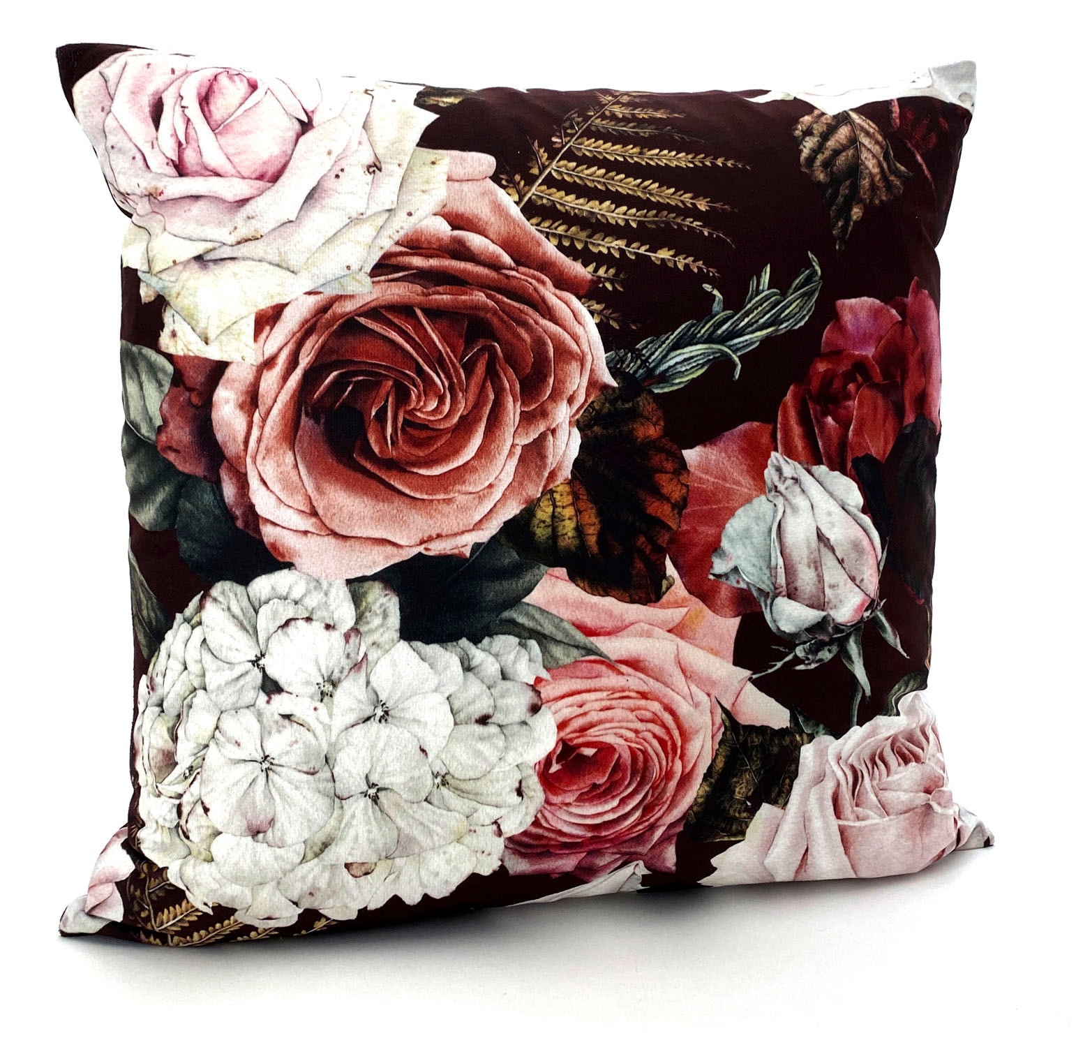 Weckbrodt Dekokissen »Rosen« Samt-Optik, Velour, bedruckt, Blumen, Kissenhülle ohne Füllung