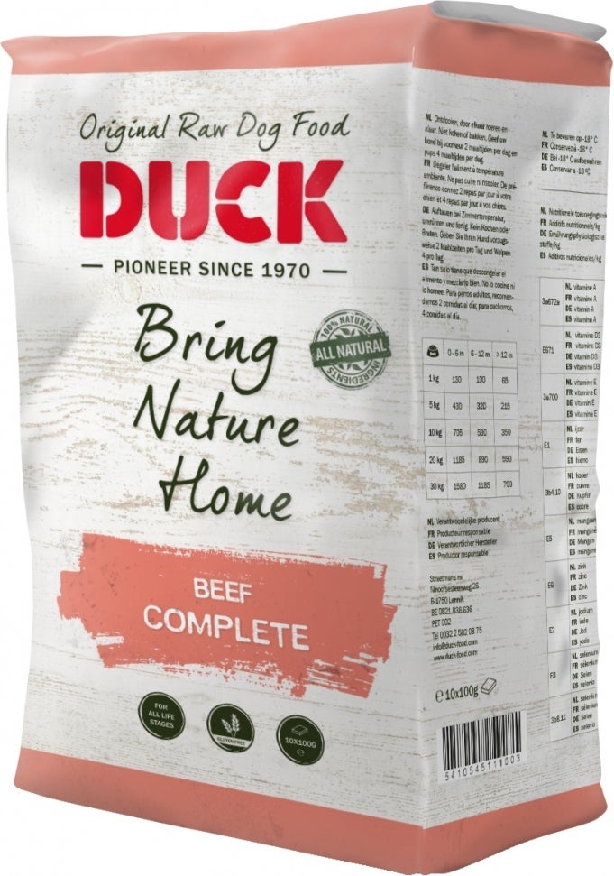 Duck diepvries hondenvoer Single rund 1 kg