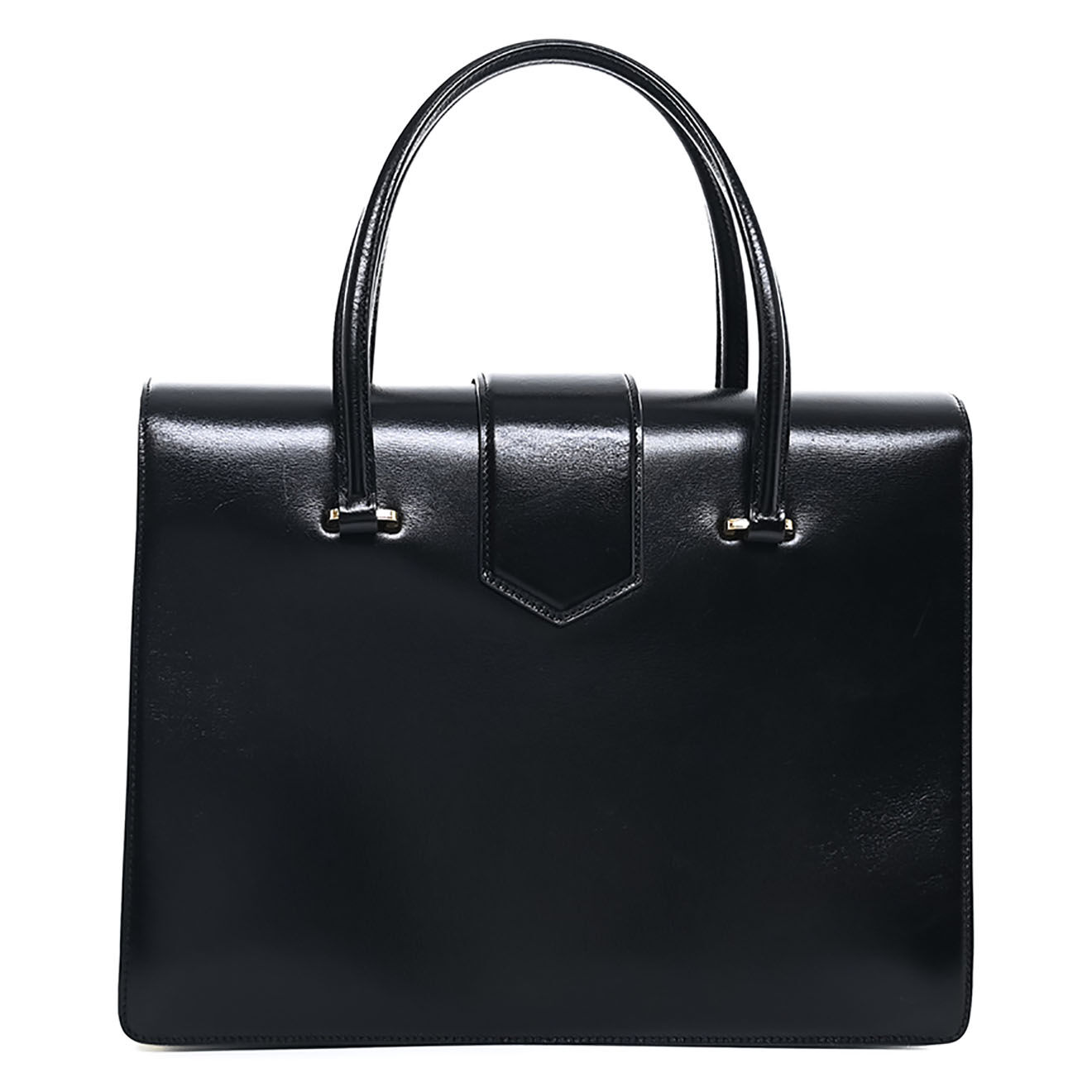 Prada Sac à main Cartable en Cuir noir - Très bon état - L.28 cm