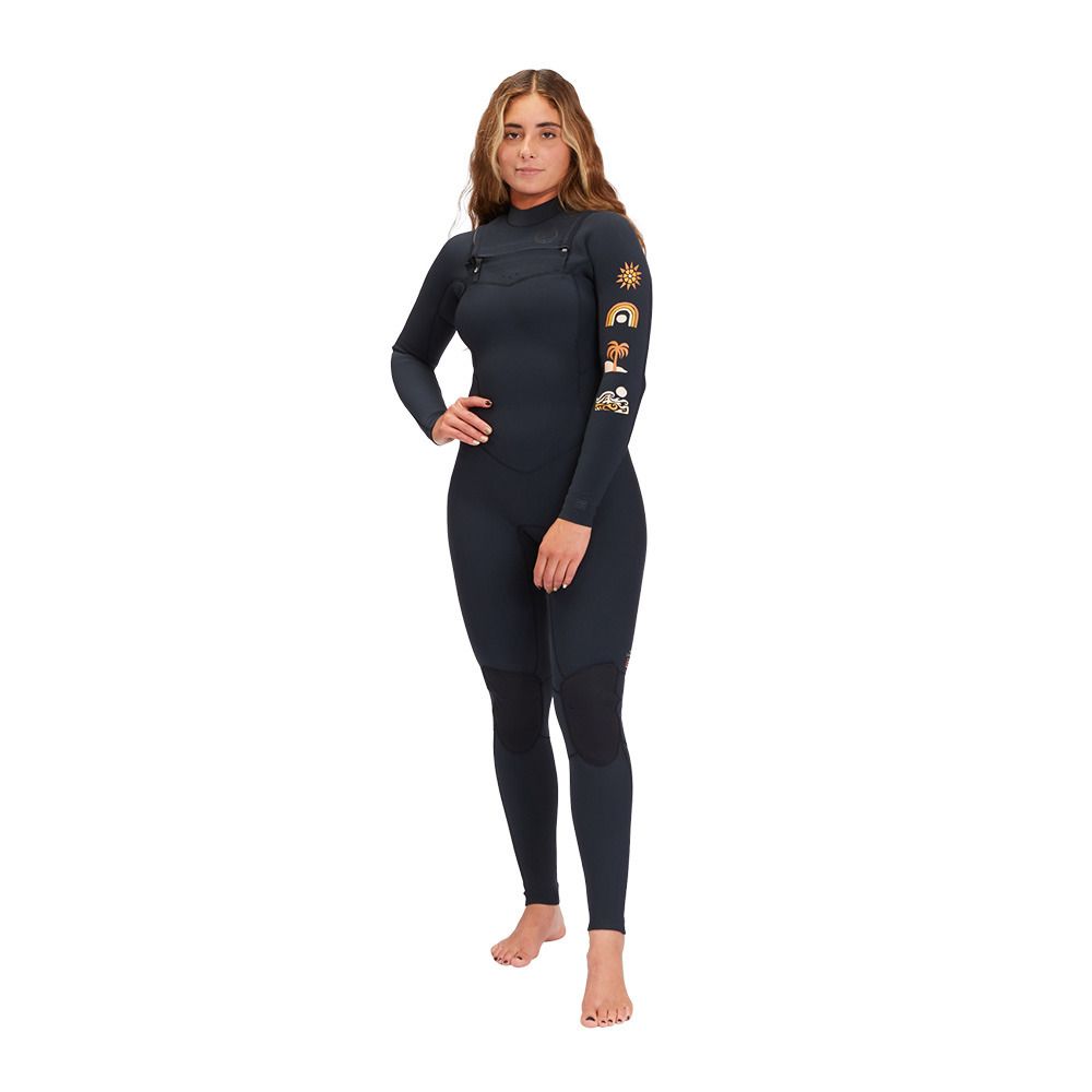 Billabong SALTY DAYS CHEST ZIP - Combinaison intégrale 4/3mm Femme black tide