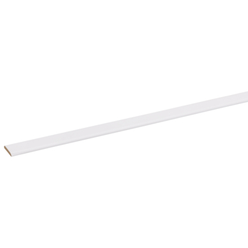 Afdeklijst MDF 4x22 mm wit lengte 260 cm