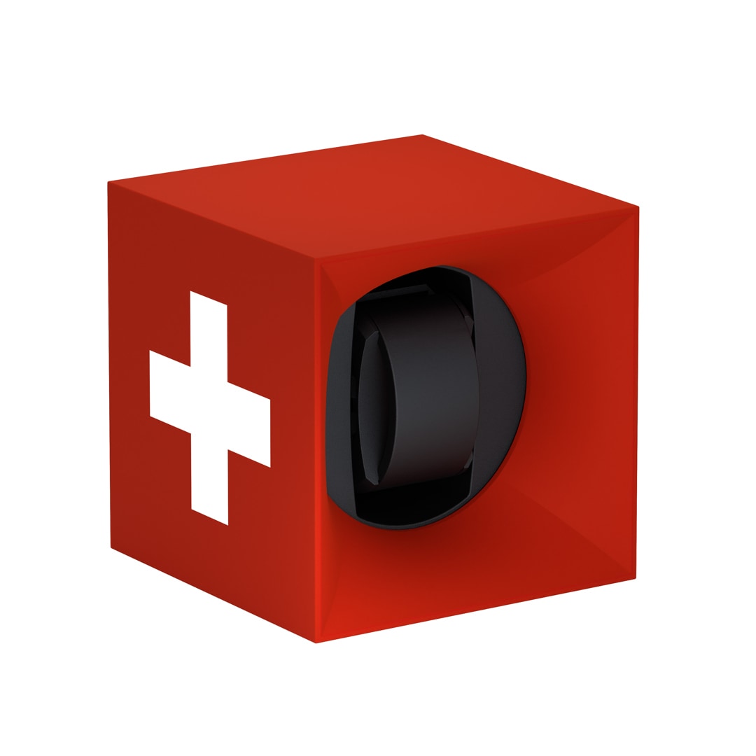 SwissKubik Startbox Soft-Touch Schweizerkreuz - 1 Uhr